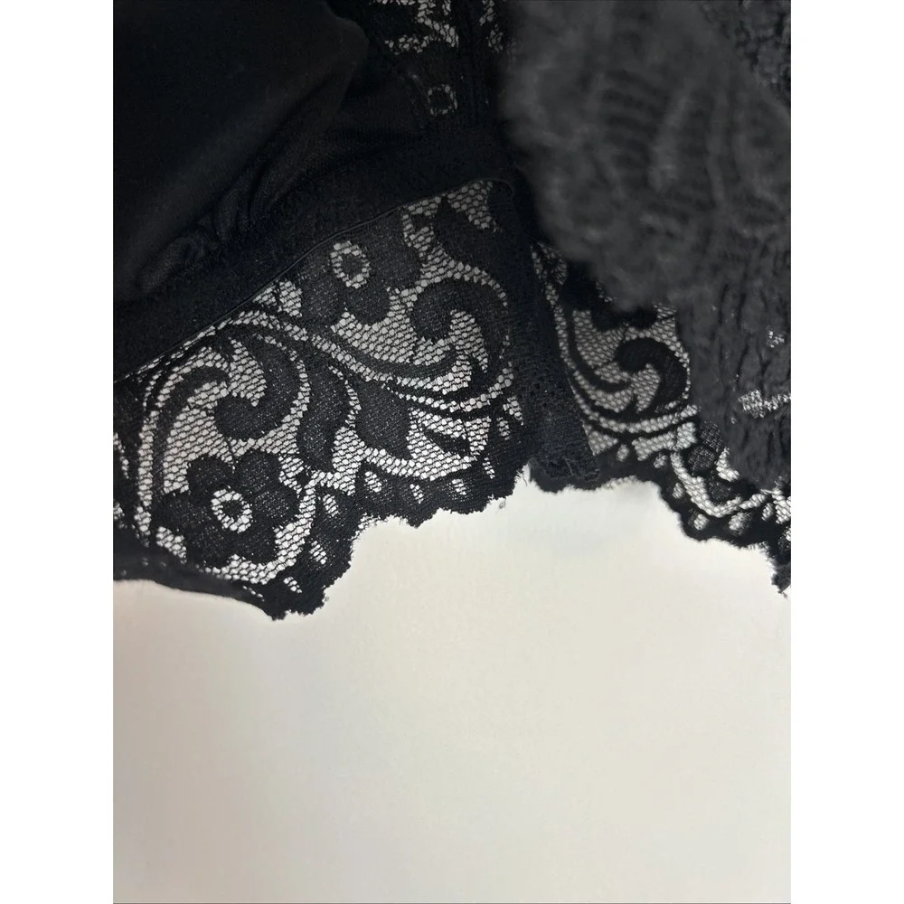 Smart‎ And Sexy Black Bralette Lace Removable Pads NWT Medium
